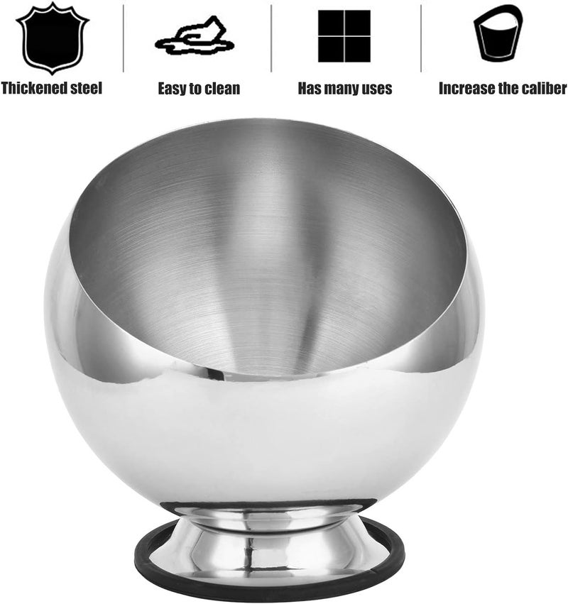 Dioche Sugar Bowl, Stainless Steel Condiment Containers Stainless Steel Mirror Polished with Stable Base Ghee Container for Dried Fruits, Candies and Hot Pot Seasoning (Small) - Image 5