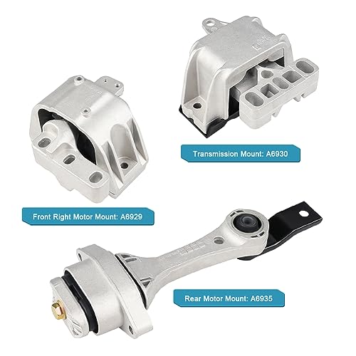 JDMON 3Pcs Engine Mount Trans Motor Kit Replacement for Volkswagen Beetle 1.8L 2.0L VW Golf Jetta 2000 2001 2002 2003 2004 2005 2006 2006 Compatible with A6929 A6935 A6930 - Image 2