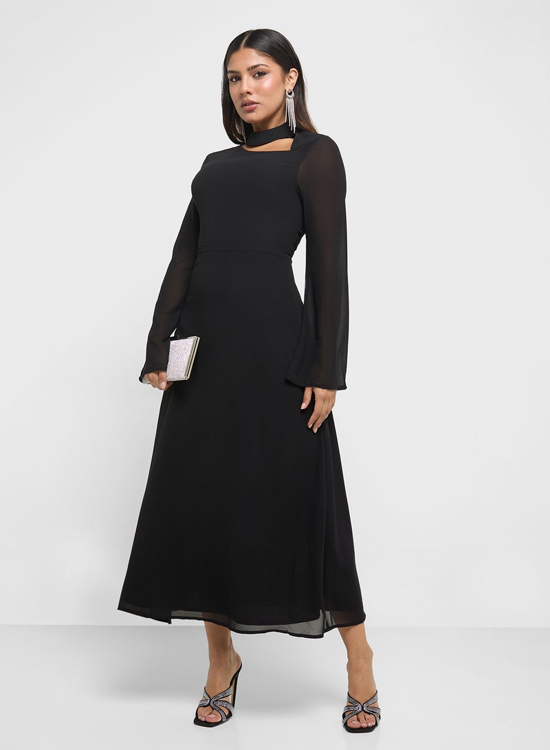 Khizana Mock Neck Midi Dress - Image 4