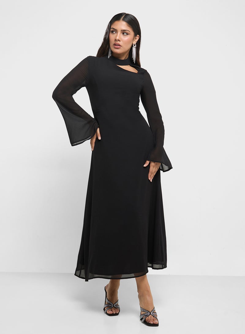 Khizana Mock Neck Midi Dress - Image 1