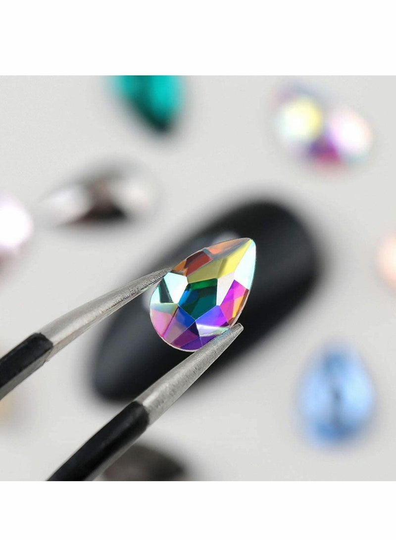 NIBEMINENT 120 Pcs Multi Shapes Glass Crystal AB Rhinestones For Nail Art Craft - Image 3