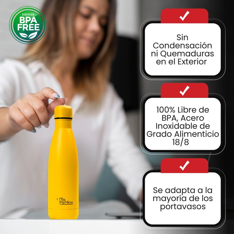 OTTO KONING Water Bottle 500ml Insulated Stainless Steel Flask - Image 5