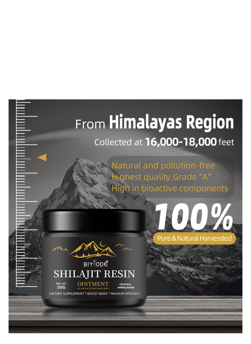 BIYODE Pure Himalayan Shilajit Resin, 100mg Ayurvedic,Helps Boosting Stamina,Boost Body Maxium Efficacy,Dietary Supplement 50g  - Image 2