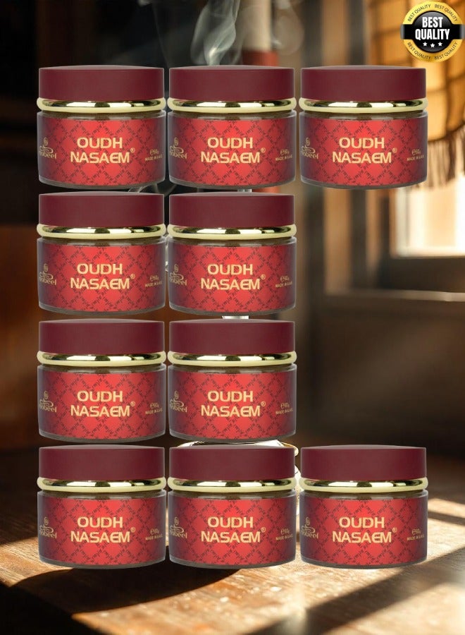 Nabeel 10 Pieces Oudh Nasaem 60g - Image 1