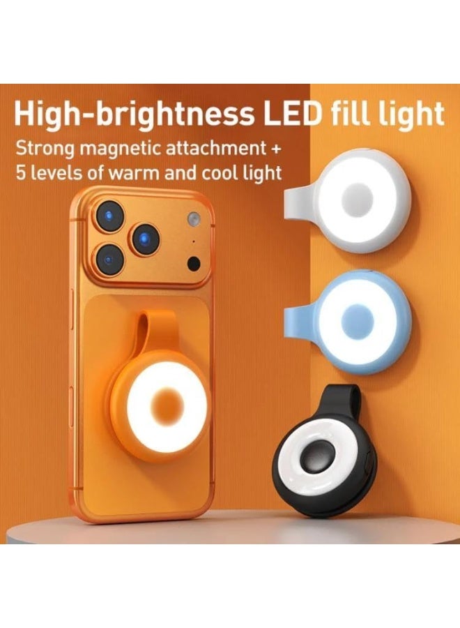 Magnetic Mini LED Ring Light, Rechargeable Selfie Light for Phone and Laptop - Image 4