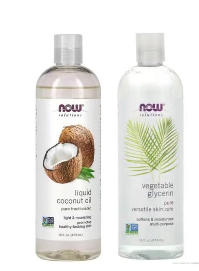Liquid Coconut Oil 473ml plus vegetable ghycerine 473ml