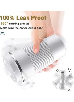 Arabest Travel Coffee Mug, Spill Proof Leakproof 12 oz Insulated Coffee Mug with Screw Lid, Stainless Steel Vacuum Tumbler, Reusable Thermal Coffee Cup for Hot and Cold Drinks, 380ml, White  - Image 3