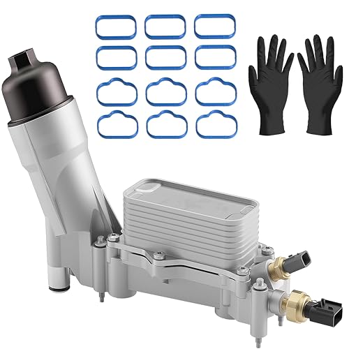 XINLIN 926876 926959 Upgraded Aluminum Engine Oil Filter Housing with Oil Cooler for 20112016 Dodge Journey Charger Challenger Durango Avenger Wrangler Grand Cherokee Chrysler 200 300 Town Country