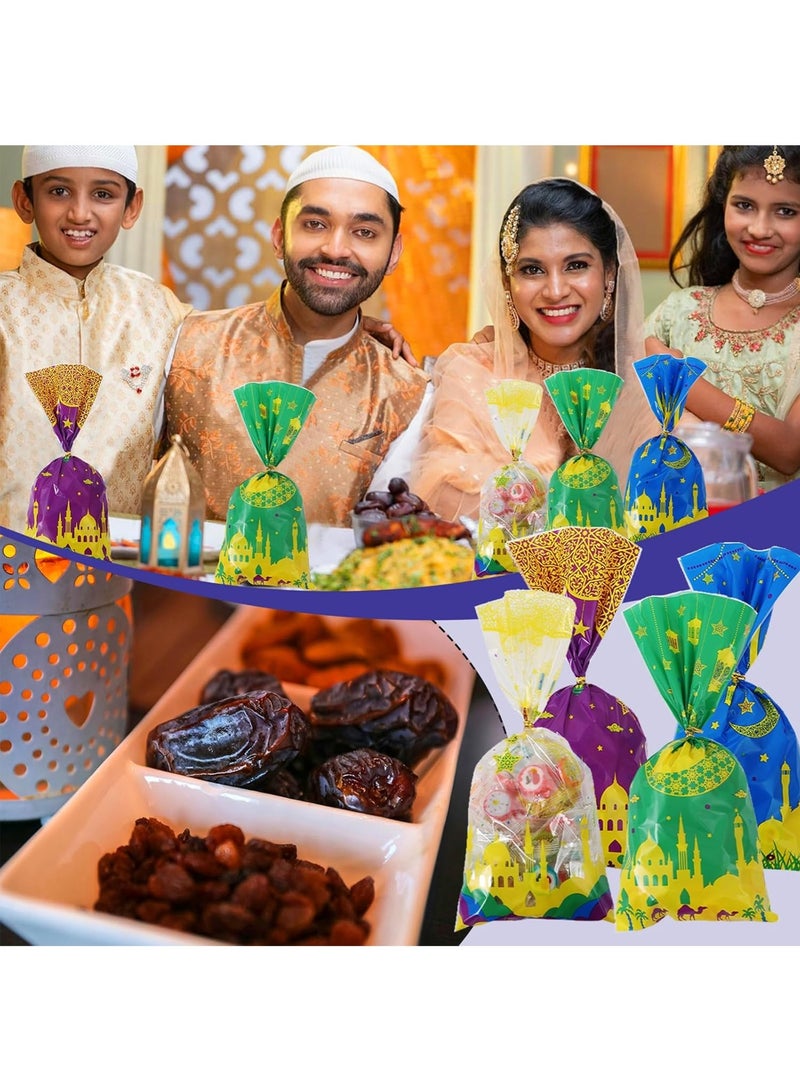 لوبيتيز حقيبة تغليف حلوى ورقائق رمضان - 50 قطعة لكل حقيبة، مع أربعة أنماط من حقائب الهدايا العيدية، ومستلزمات الحفلات، وحقائب تغليف الحلوى، وحقائب تغليف الهدايا، وحقائب تغليف الهدايا - Image 5