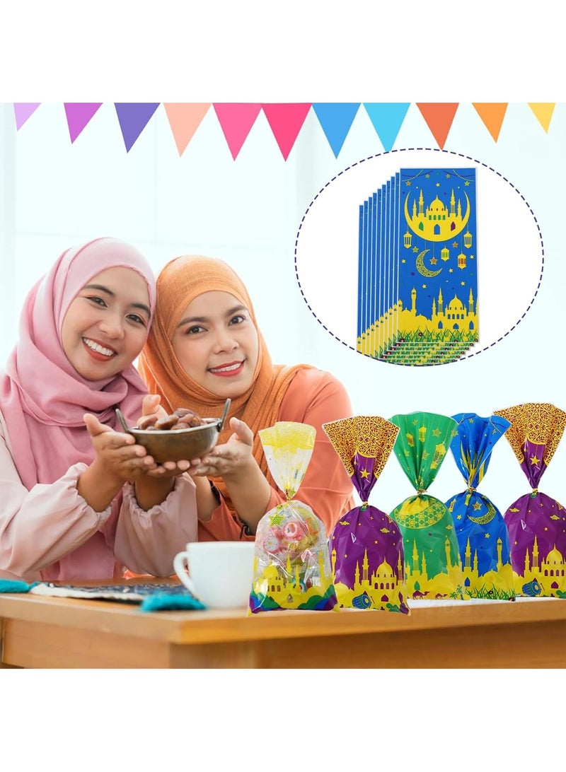 لوبيتيز حقيبة تغليف حلوى ورقائق رمضان - 50 قطعة لكل حقيبة، مع أربعة أنماط من حقائب الهدايا العيدية، ومستلزمات الحفلات، وحقائب تغليف الحلوى، وحقائب تغليف الهدايا، وحقائب تغليف الهدايا - Image 4