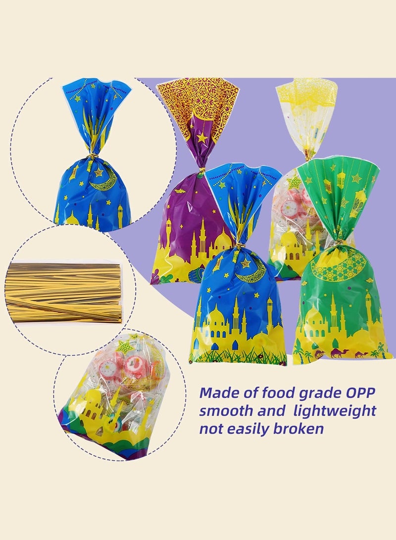 LOOPITYS English: Ramadan Eid Candy & Biscuit Packaging Bags, 50 Pcs Per Pack, 4 Assorted Styles Holiday Gift Pouches, Eid Party Supplies for Sweets & Gift Packaging - Image 4