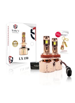 Toby's Toby's LX150 H8/H11 2 Pieces Car LED Headlight Original 150W/piece & 300 W Pair Power 15000/piece Lumens With Color Temperature 6500K  - Image 1
