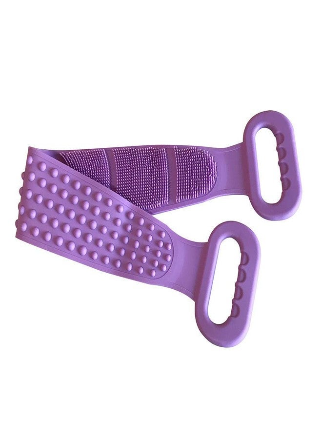 Flipco Bath Shower Silicone Body Brush Silicone Bath Towel Exfoliating lBody Brush Belt Wash, Scrubber Belt For Men & Women - Image 1