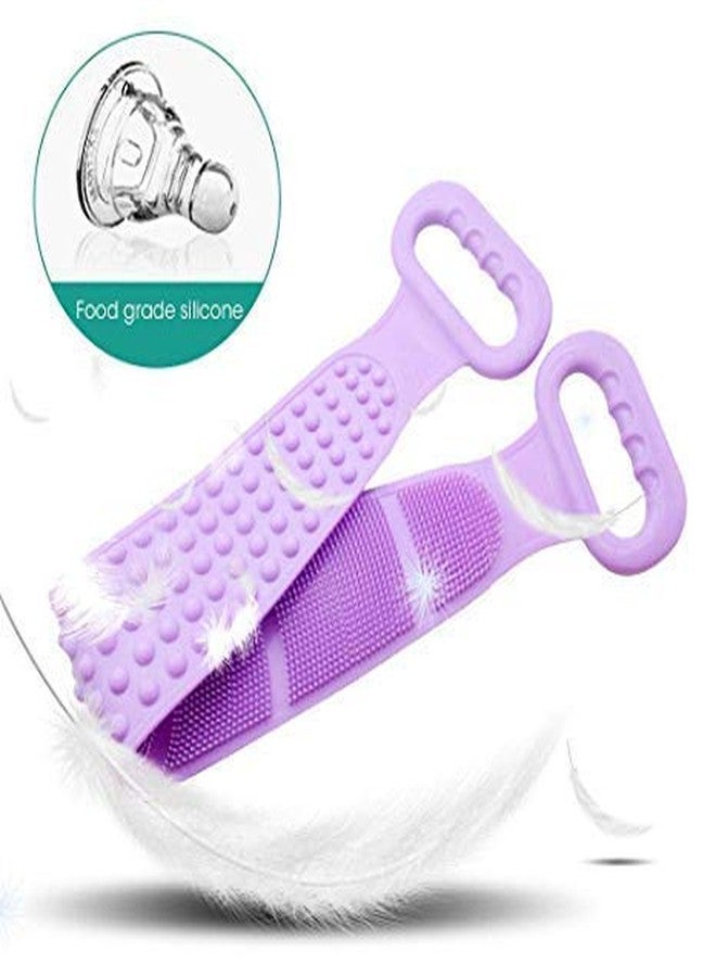Flipco Bath Shower Silicone Body Brush Silicone Bath Towel Exfoliating lBody Brush Belt Wash, Scrubber Belt For Men & Women - Image 4