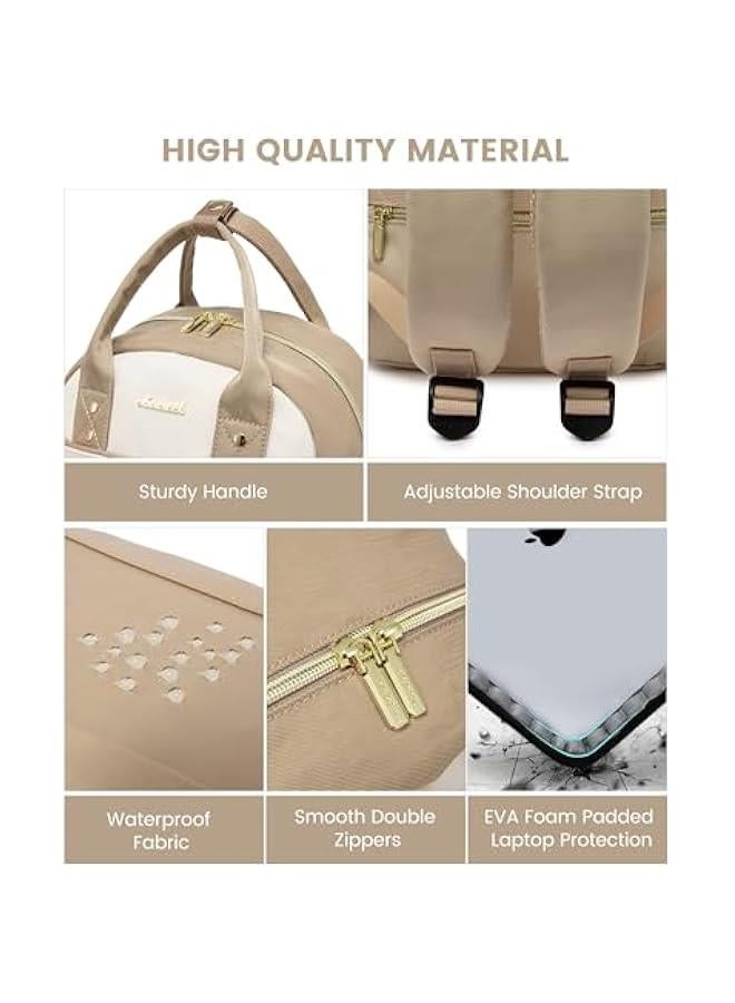 Arabest Mini Backpack Purse for Women, Small Backpack Bag, Light Weight Stylish Backpack for Daily Travel, Khaki-Beige-Light brown - Image 5