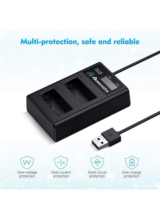 Powerextra NP-W126S Battery Charger Compatible with Fujifilm NP-W126s, X100f X-A1 X-A2 X-A3 X-A5 X-A7 X-A10 X-A20 X-E1 X-E2 X-E2S X-E3 X-Pro1 X-Pro2 X-T1 X-T2 X-T10 X-T20 X-T100 X-M1 FinePix HS30EXR  - Image 5