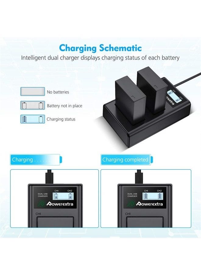 Powerextra NP-W126S Battery Charger Compatible with Fujifilm NP-W126s, X100f X-A1 X-A2 X-A3 X-A5 X-A7 X-A10 X-A20 X-E1 X-E2 X-E2S X-E3 X-Pro1 X-Pro2 X-T1 X-T2 X-T10 X-T20 X-T100 X-M1 FinePix HS30EXR  - Image 3