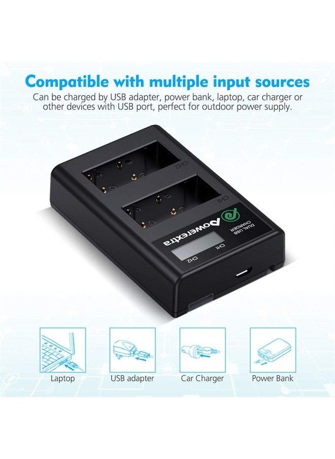 Powerextra NP-W126S Battery Charger Compatible with Fujifilm NP-W126s, X100f X-A1 X-A2 X-A3 X-A5 X-A7 X-A10 X-A20 X-E1 X-E2 X-E2S X-E3 X-Pro1 X-Pro2 X-T1 X-T2 X-T10 X-T20 X-T100 X-M1 FinePix HS30EXR  - Image 4