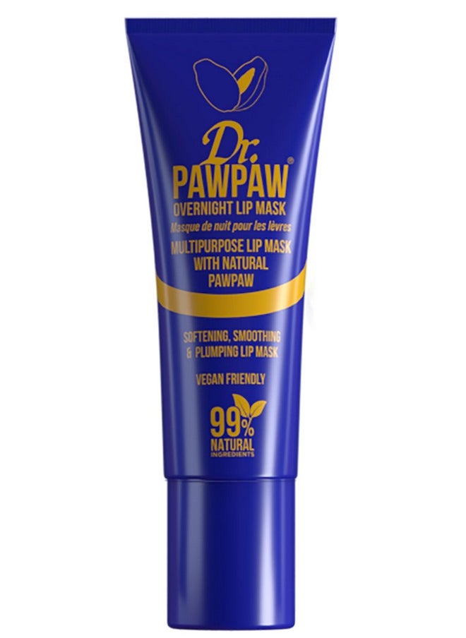 Dr.PAWPAW Overnight Lip Mask Multipurpose Balm Natural Pawpaw & Peptides Smooth Skin Cracked Lips Vegan Ethical Beauty & Fregrance Free (10 Ml)  - Image 1