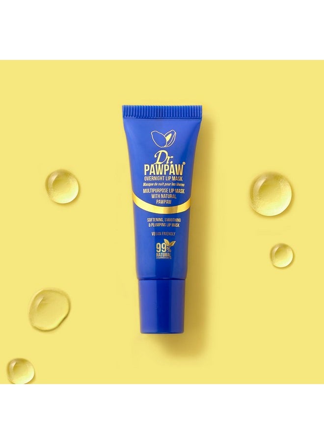 Dr.PAWPAW Overnight Lip Mask Multipurpose Balm Natural Pawpaw & Peptides Smooth Skin Cracked Lips Vegan Ethical Beauty & Fregrance Free (10 Ml)  - Image 3
