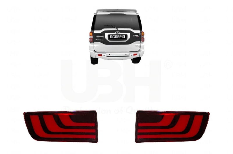 UBH ; Profession of Quality UBH Professional Quality Car LED Brake Reflector Light With Flowing Design for Back Bumper (Scorpio Type E) - Image 5