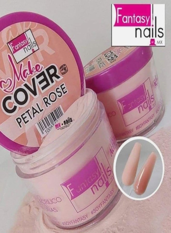 Fantasy Nails Make-Cover Petal Rose Acrylic Powder 2oz for Natural Look Nails Professional Quality - Image 2