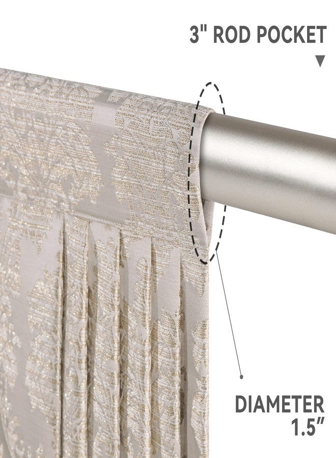 Loom and Mill Luxury Jacquard Waterfall Valance for Living Room, Floral Damask Swag Window Valances with Multi-Tassels, Elegant Swag Curtains for Bedroom Holiday Banquet Decor(W110, Light Taupe+Gold) - Image 5
