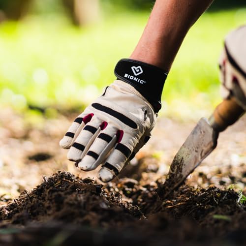 Bionic Men's ReliefGrip Gardening Premium Leather Gloves (Large) - Image 4