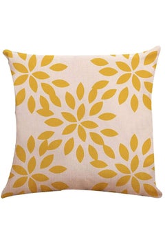 MIXDE Pillow Covers 18x18 Set of 4, Modern Sofa Throw Pillow Cover, Decorative Outdoor Linen Fabric Pillow Case for Couch Bed Car Home Sofa Couch Decoration 45x45cm (Yellow, 18x18, Set of 4)  - Image 3