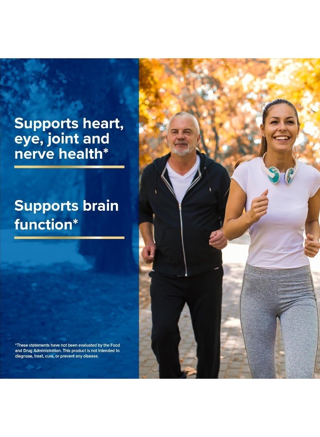 ORZAX Fish Oil 1200 mg, EPA&DHA, Triglyceride Form Burpless Omega 3, Lemon Flavor, Supports Heart, Brain, Eyes, and Joints, 120 Softgels, 60 Day Supply - Image 4