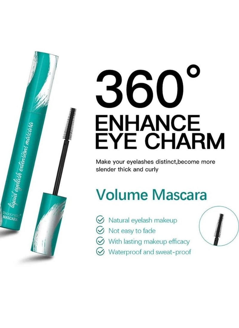 ibcccndc Brown Liquid Lash Extensions Mascara Long Lasting Thick and Long Waterproof Smudge Proof Mascara Natural Lengthening and Thickening Effect Long Lasting and Lash Doubling Formula Liquid Mascara 02  - Image 4