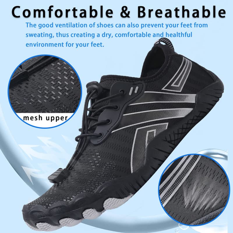 ziitop Water Shoes for Women Mens Barefoot Shoes Quick Dry Aqua Outdoor Sports for Swim Pool Beach Surf Walk Water Yoga River Lake Hiking Kayaking - Image 2