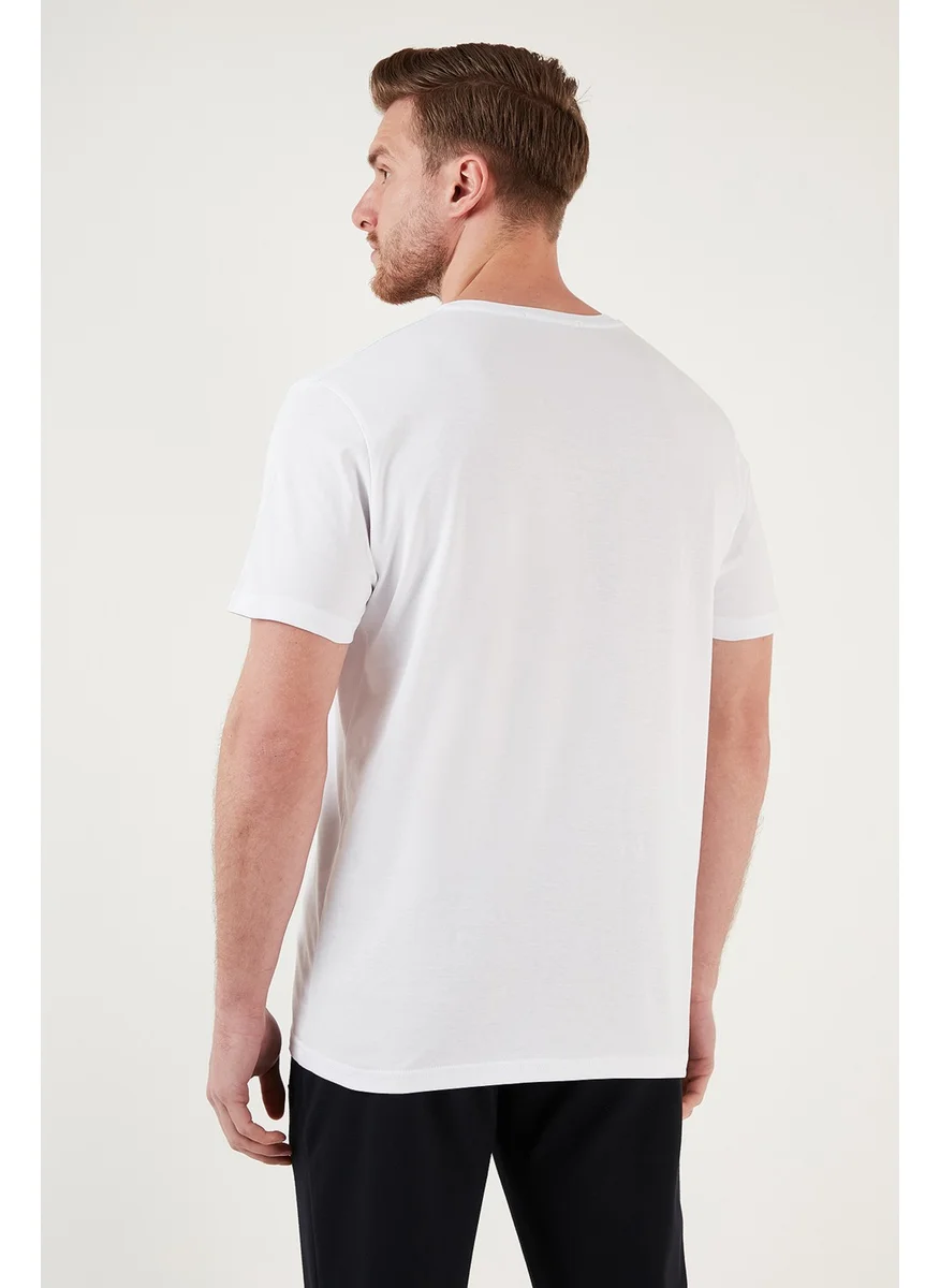 Buratti Printed Crew Neck Cotton Slim Fit T Shirt Men's T Shirt 646B3810