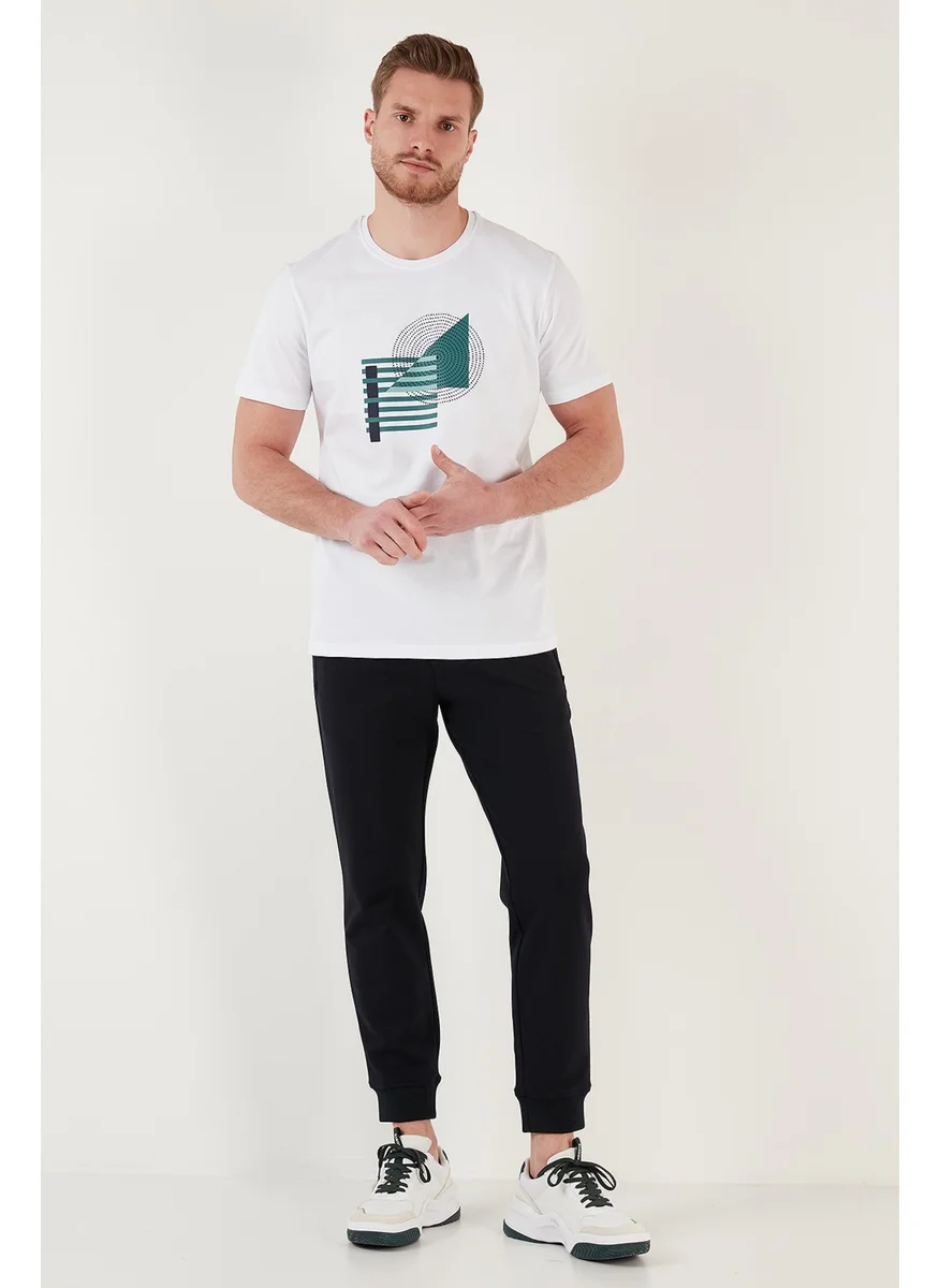 Buratti Printed Crew Neck Cotton Slim Fit T Shirt Men's T Shirt 646B3810