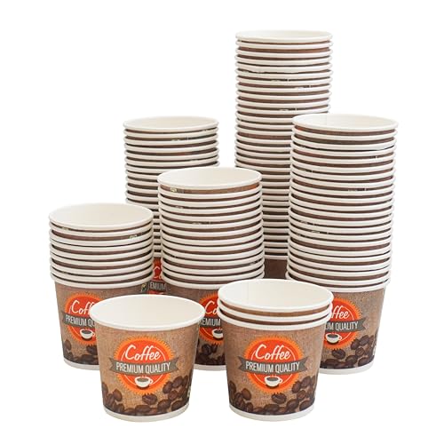 PARICOTT 150ml – 100 Cups | Tea Paper Cups | Premium Printed Disposable Cups for Tea & Coffee – Eco-Friendly, Recyclable, One-Time Use Paper Glass for Home, Office, Events, Parties, Wedding - Image 1