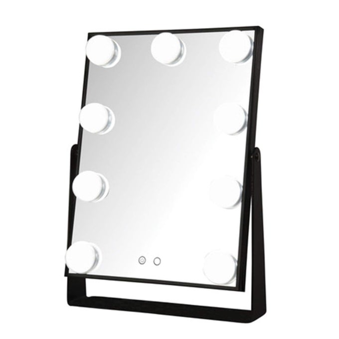 LIGHTED VANITY MAKEUP MIRROR WITH LARGE DIMMABLE BULBS AND 3COLOR LIGHTING MODEL JHW100B