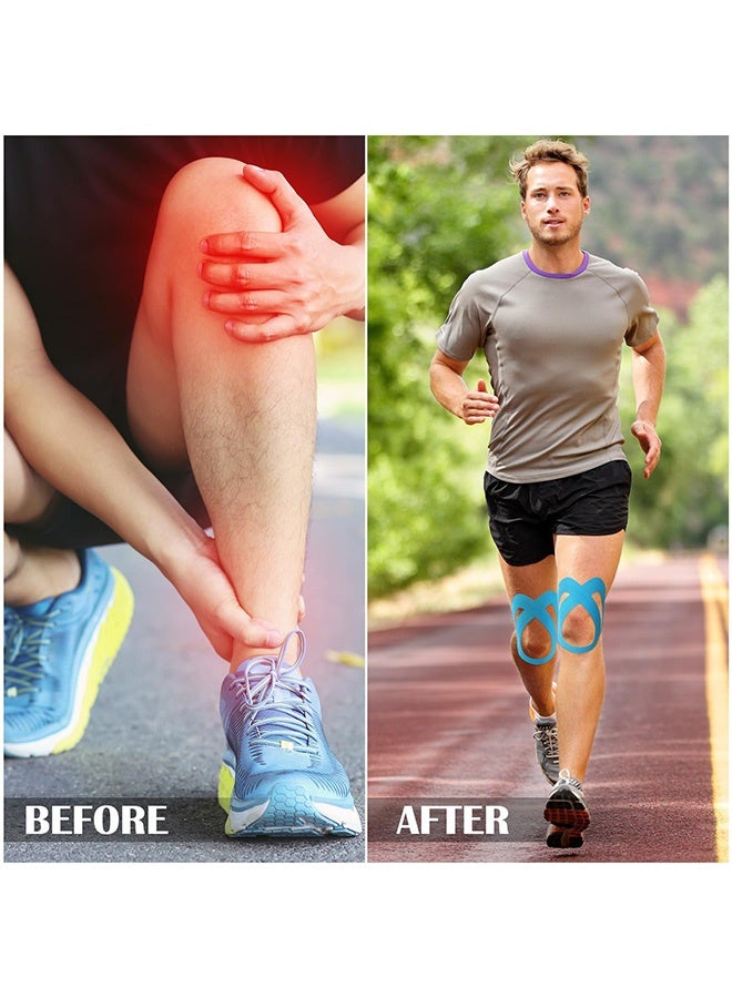 Peachjoy 12 Count Kinesiology Tape for Knees, Pre-Cut Waterproof Original Cotton Knee Tape, Flexible and Durable Sports Tape for Support and Comfort During Workouts - Image 3