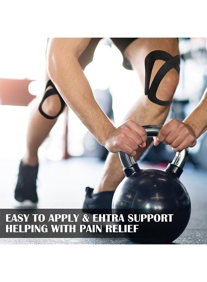 Peachjoy 12 Count Kinesiology Tape for Knees, Pre-Cut Waterproof Original Cotton Knee Tape, Flexible and Durable Sports Tape for Support and Comfort During Workouts - Image 2