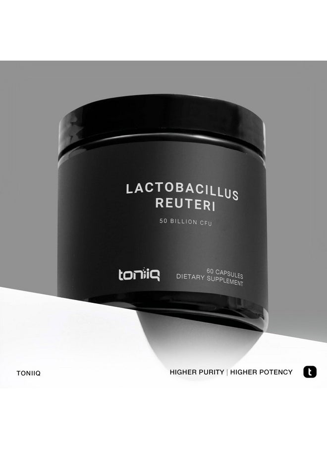 تونيق Toniiq 50 Billion CFU Lactobacillus Reuteri Probiotic 50mg لكل وجبة - L Reuteri Probiotics - أعلى عدد وحدات تشكيل مستعمرة Lactobacillus Reuteri Probiotic - 60 كبسولة نباتية - 60 وجبة  - Image 3