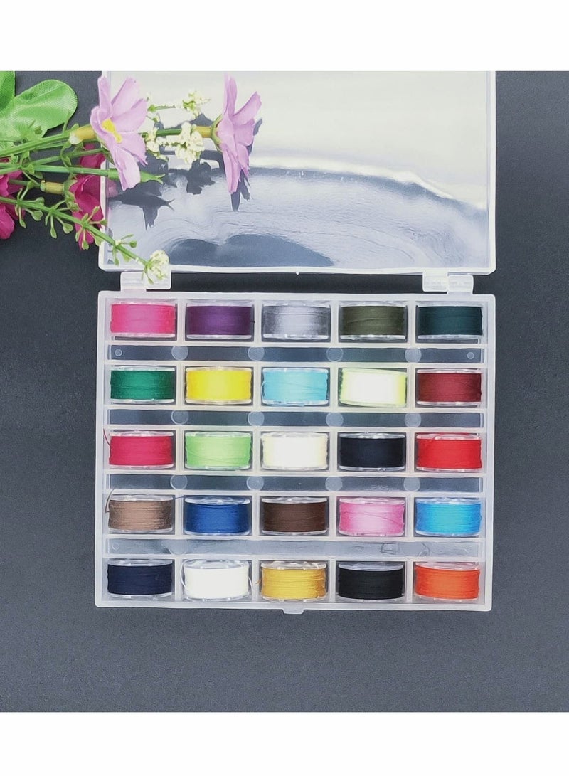 Y&D Empty Bobbin, Plastic Spool with Housing, Sewing Machine Storage Box for Accessories (25 Pieces) - Image 3