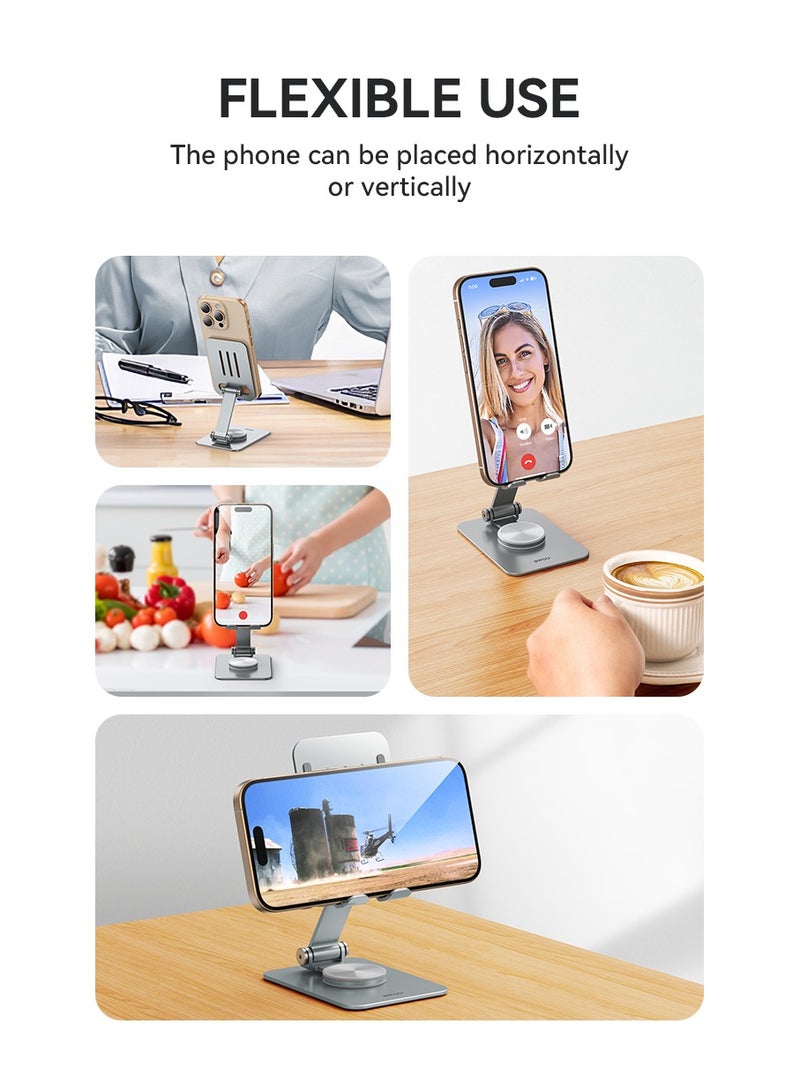 BWOO Adjustable Phone Stand With 360 Rotation Base Grey - Image 3