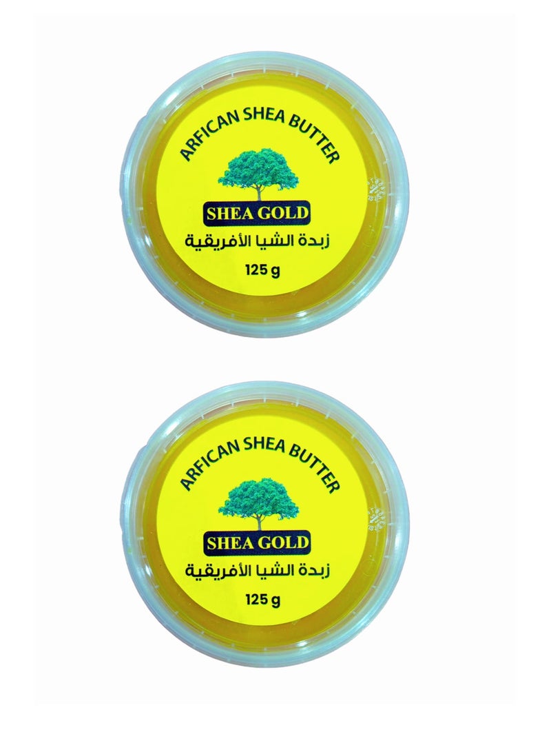 SHEA GOLD Two Pieces of African shea butter 125 gm - Image 2