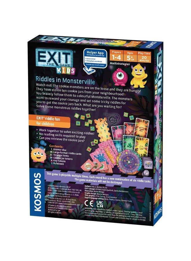 Thames & Kosmos EXIT: The Game - Kids - Riddles in Monsterville | Kids Game | Puzzles | Brainsteasers | Co-op Games - Image 2