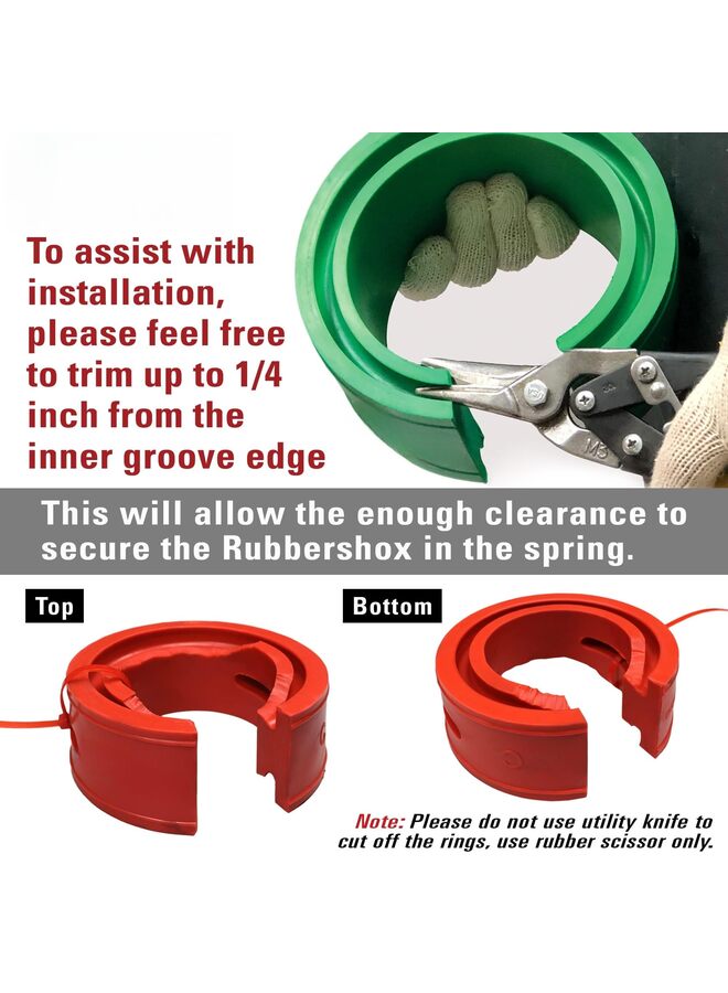 وسادة عازلة لزنبرك لولبي أمامي وخلفي للسيارة/حامل ممتص صدمات تعليق السيارات، طقم معزز للأداء، قطع غيار سيارات عالمية (A) - Image 4