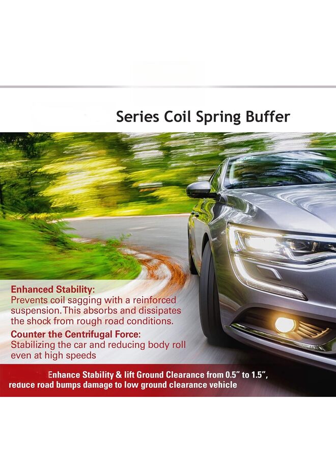 وسادة عازلة لزنبرك لولبي أمامي وخلفي للسيارة/حامل ممتص صدمات تعليق السيارات، طقم معزز للأداء، قطع غيار سيارات عالمية (A) - Image 2