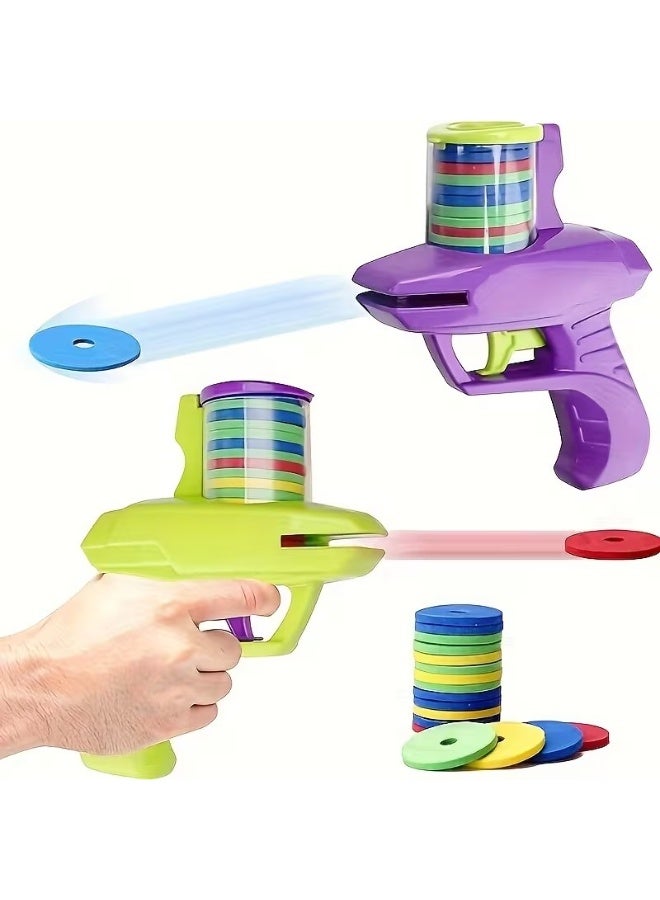 Goolsky Colorful Foam Disc Launcher Toy for 3+, Handheld Flying Saucer Shooter for Indoor & Outdoor Play, Durable Plastic Party Game for, Gift Idea for Group Activity & Family Fun - Image 1