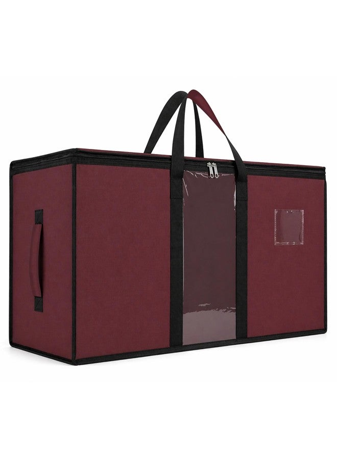 Storite Jumbo Super-Size 78L Canvas Moisture Proof MultiPurpose Heavy Duty Storage Bag for Toys/Stationery/Blankets/Clothes/Moving Bag With Strong Reinforced Handles Rectangular Maroon(84x26x36cm) - Image 1