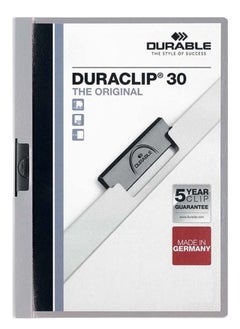 Durable 25-Piece Duraclip Clip Folder Grey  - Image 2