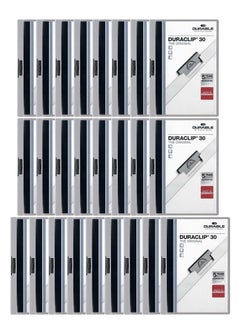 Durable 25-Piece Duraclip Clip Folder Grey  - Image 1