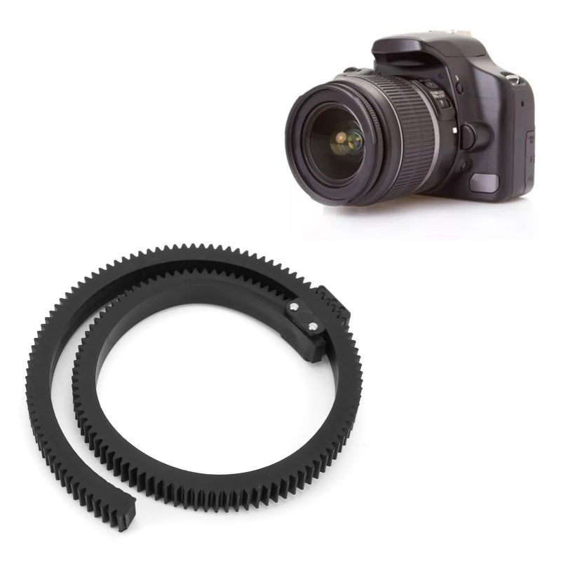 Adjustable Follow Focus 46-92mm/1.8-3.6in High-Quality Rubber Plastic Sturdy Durable - Light Compact Quick Lock Lens Gear Ring Belt for DSLR Camcorder HDV Cameras - Image 3